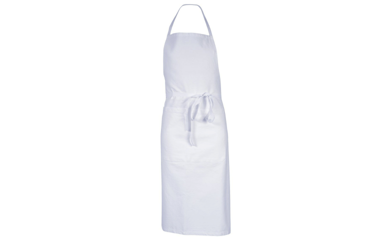 Tablier cuisine Robur Pise mixte blanc 100% coton