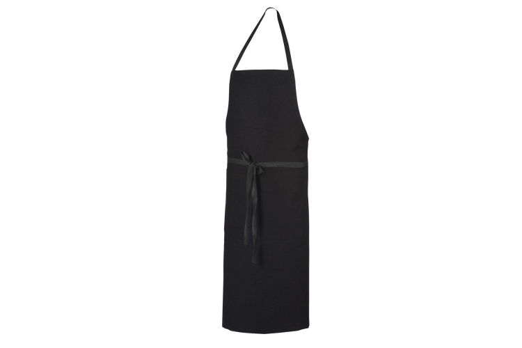 Tablier cuisine Robur Pise mixte noir 100% coton
