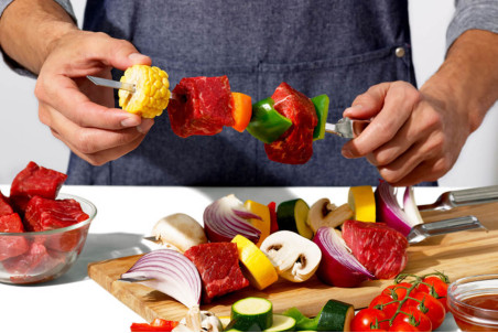 Set de 6 pics à brochettes OXO en acier inox réutilisables