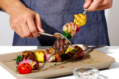 Set de 6 pics à brochettes OXO en acier inox réutilisables
