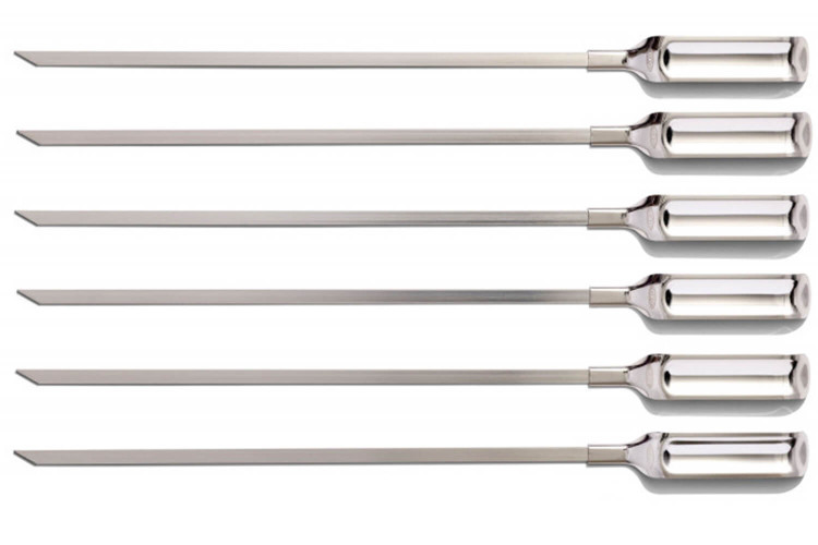 Set de 6 pics à brochettes OXO en acier inox réutilisables