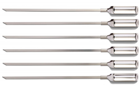 Set de 6 pics à brochettes OXO en acier inox réutilisables