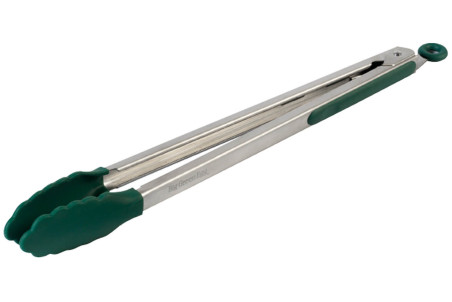 Pince à barbecue Big Green Egg acier inox et embouts silicone - 40cm