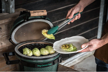Pince à barbecue Big Green Egg acier inox et embouts silicone - 30cm