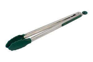 Pince à barbecue Big Green Egg acier inox et embouts silicone - 30cm