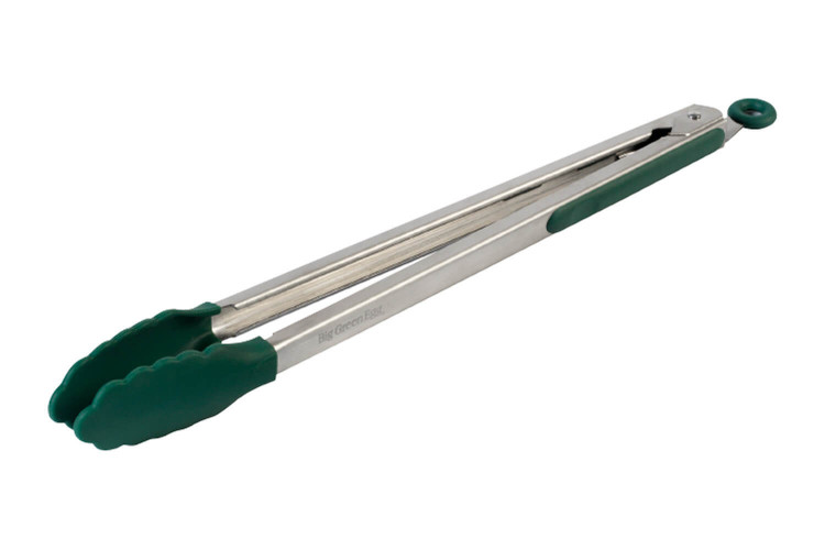 Pince à barbecue Big Green Egg acier inox et embouts silicone - 30cm