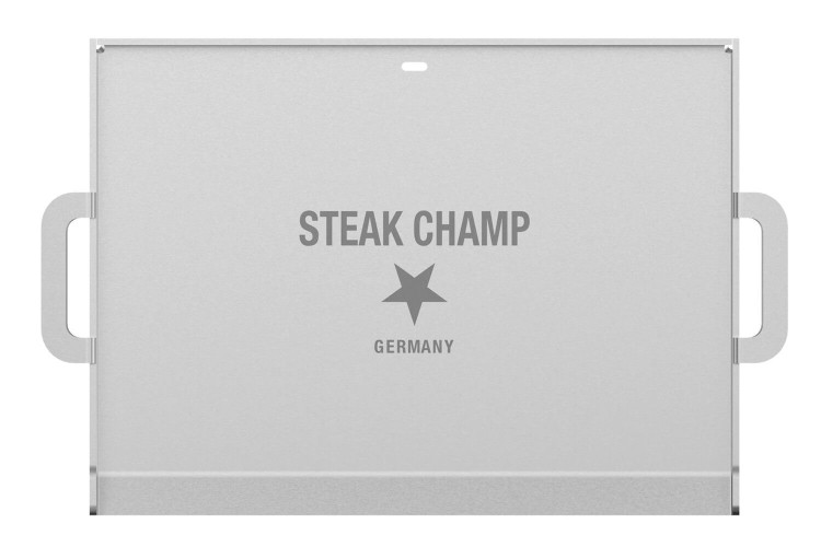 Plancha barbecue Steak Champ en acier inox 38x28cm