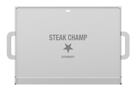 Plancha barbecue Steak Champ en acier inox 38x28cm