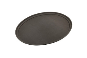 Plateau de service ovale 68 x 56 cm - Coloris : noir