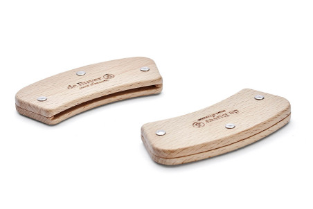 Paire de poignées amovibles De Buyer Loqy en bois de hêtre