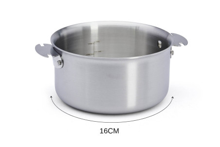 Lot de 2 casseroles inox 18/10 De Buyer Alchimy Loqy avec poignée amovible