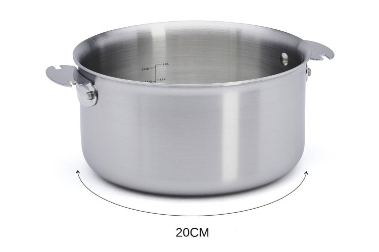Lot de 2 casseroles inox 18/10 De Buyer Alchimy Loqy avec poignée amovible