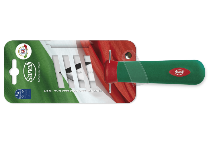 Couteau à huître Sanelli Premana lame inox 9cm manche antidérapant