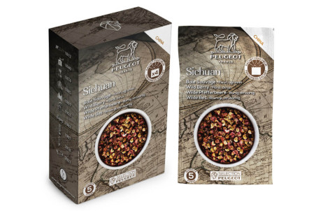 Coffret de poivre rouge de Sichuan Peugeot - 4 sachets fraîcheur
