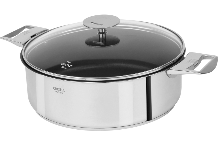 Sauteuse Cristel Casteline amovible Exceliss en inox 18/10 - 5 plis