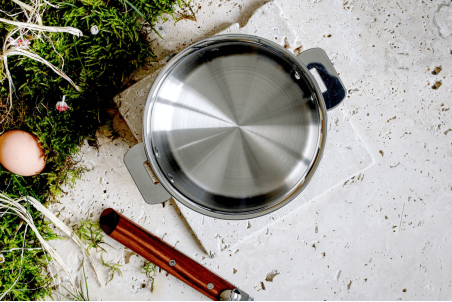 Casserole inox 18/10 Cristel Casteline amovible multicouches 5 plis