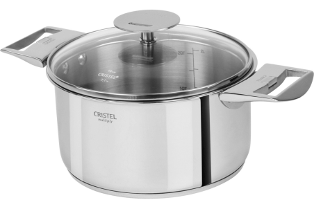 Casserole inox 18/10 Cristel Casteline amovible multicouches 5 plis