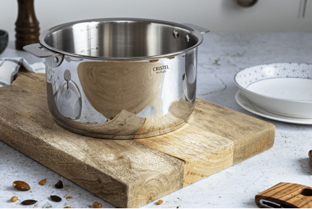 Casserole inox 18/10 Cristel Casteline amovible multicouches 5 plis