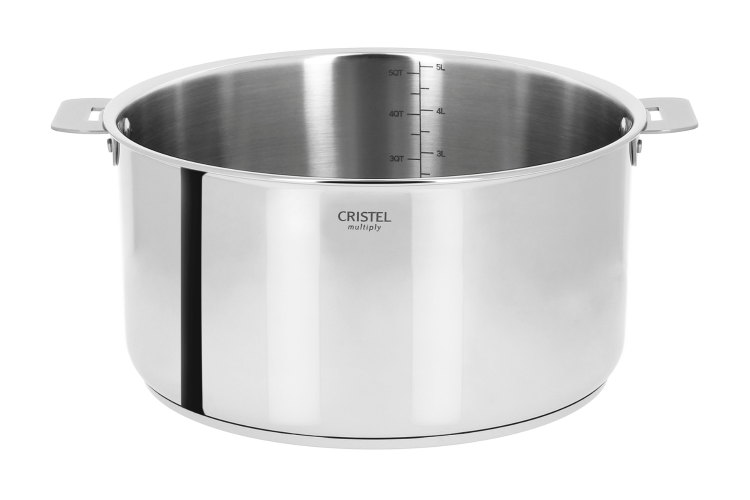 Faitout inox 18/10 Cristel Casteline amovible conception 5 plis