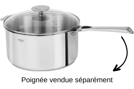Faitout inox 18/10 Cristel Casteline amovible conception 5 plis