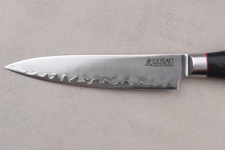 Couteau universel Wusaki Fujiko Black 10CR  manche pakka - lame damas 12cm