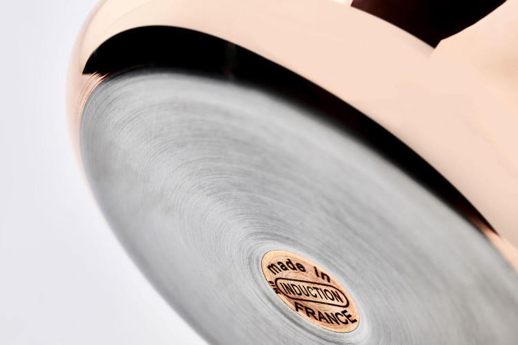 Sautoir bombé De Buyer Prima Matera en cuivre inox - Avec couvercle 28 cm