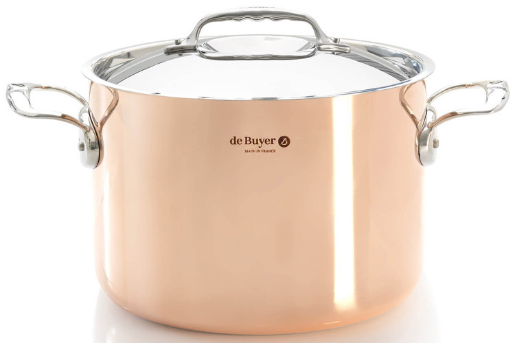 Braisière De Buyer Prima Matera en cuivre inox - Avec couvercle 24 cm