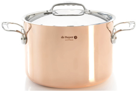 Braisière De Buyer Prima Matera en cuivre inox - Avec couvercle 24 cm
