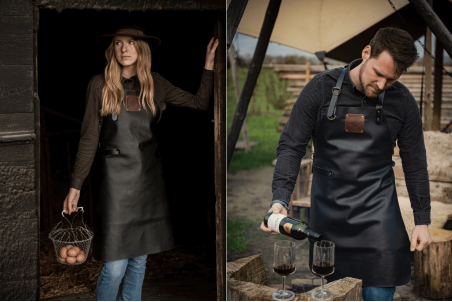 Tablier de cuisine artisanal Witloft Buffalo Collection - En cuir de buffle