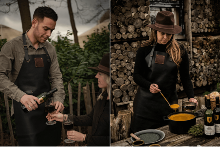 Tablier de cuisine artisanal Witloft Buffalo Collection - En cuir de buffle