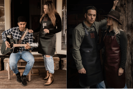 Tablier de cuisine artisanal Witloft Buffalo Collection - En cuir de buffle