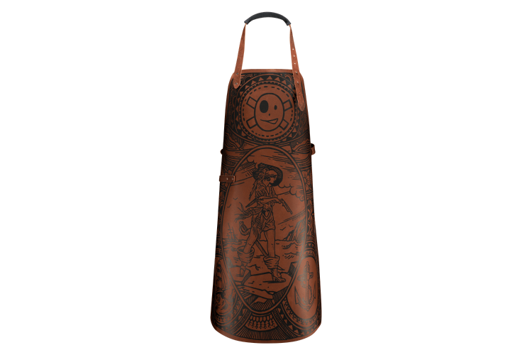 Tablier de cuisine artisanal Witloft Buccanian Girl en cuir recyclé - Édition limitée