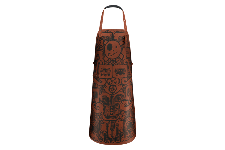 Tablier de cuisine design en cuir Witloft Barbacoa édition limitée - Fabrication artisanale