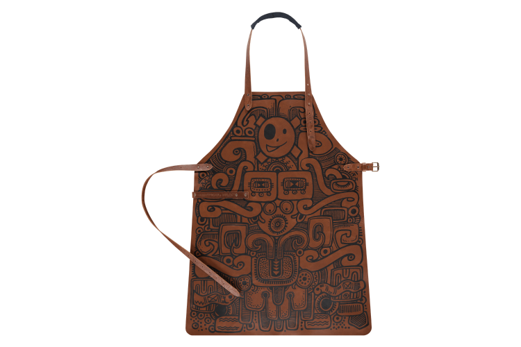 Tablier de cuisine design en cuir Witloft Barbacoa édition limitée - Fabrication artisanale