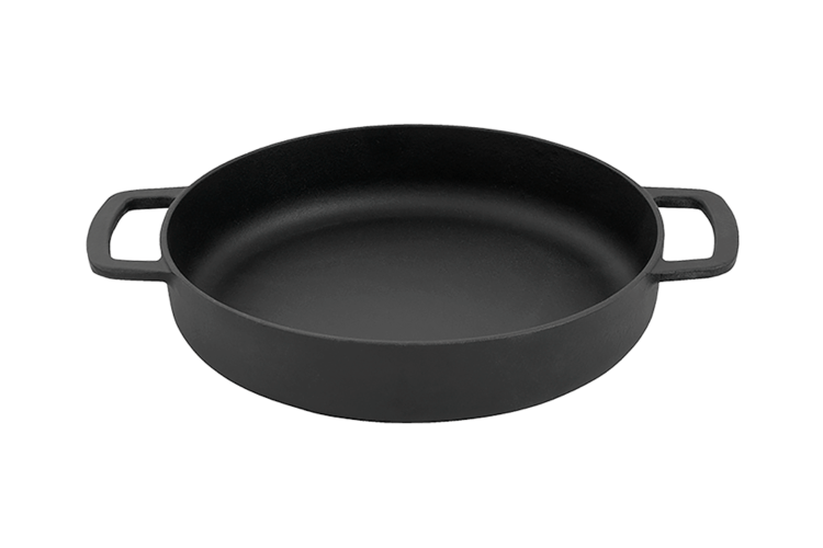 Poêle en fonte émaillée Combekk Sous-chef noire avec poignées