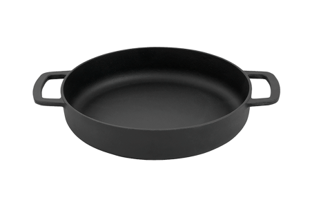 Poêle en fonte émaillée Combekk Sous-chef noire avec poignées
