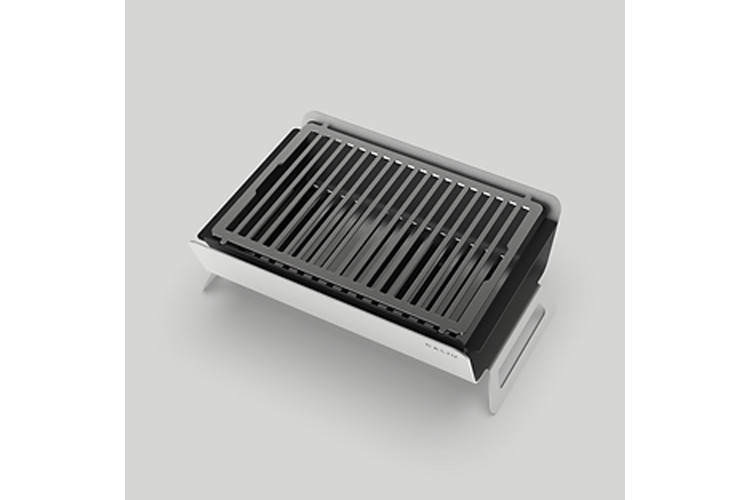 Barbecue charbon de bois de table Caliu Horeca tout inox - 30x45x16cm
