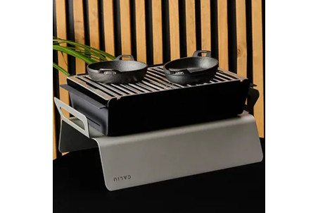 Barbecue charbon de bois de table Caliu Horeca tout inox - 30x45x16cm