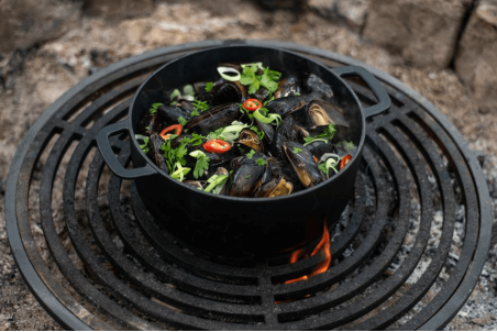 Cocotte en fonte professionnelle Combekk Sous-chef Dutch Oven noire