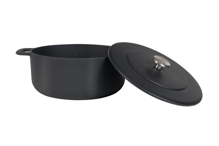 Cocotte en fonte professionnelle Combekk Sous-chef Dutch Oven noire