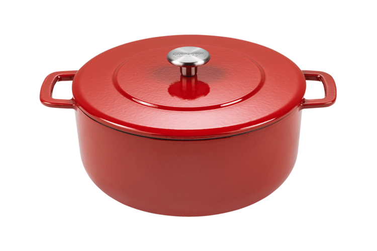 Cocotte en fonte Combekk Sous-chef Dutch Oven rouge avec couvercle