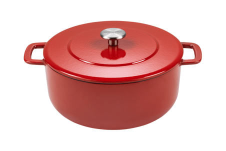 Cocotte en fonte Combekk Sous-chef Dutch Oven rouge avec couvercle