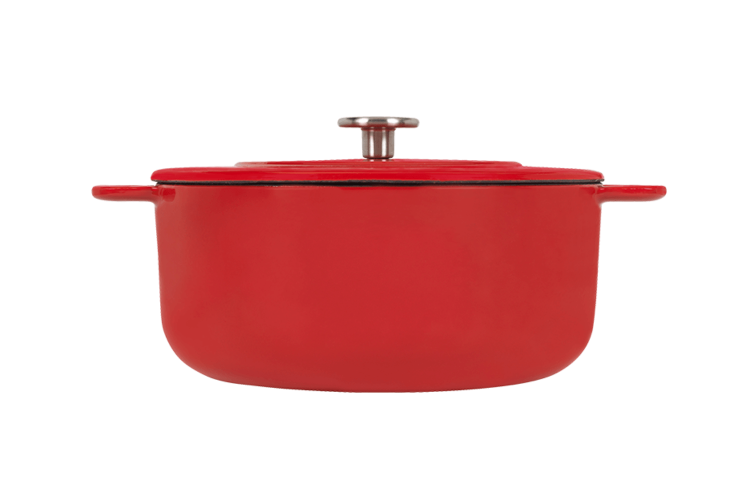 Cocotte en fonte Combekk Sous-chef Dutch Oven rouge avec couvercle