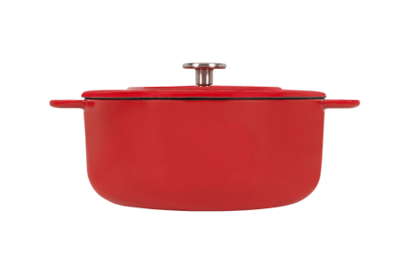 Cocotte en fonte Combekk Sous-chef Dutch Oven rouge avec couvercle