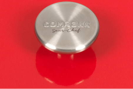 Cocotte en fonte Combekk Sous-chef Dutch Oven rouge avec couvercle