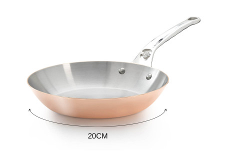 Poêle De Buyer Prima Matera en cuivre inox - Poignée en fonte d'inox