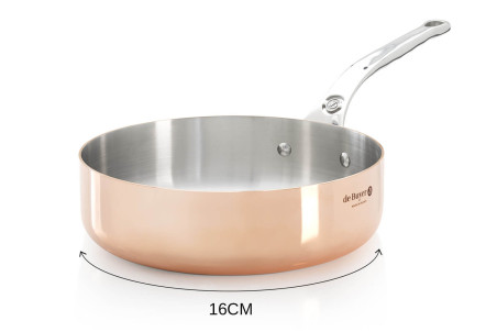 Sauteuse droite en cuivre inox De Buyer Prima Matera - Compatible induction