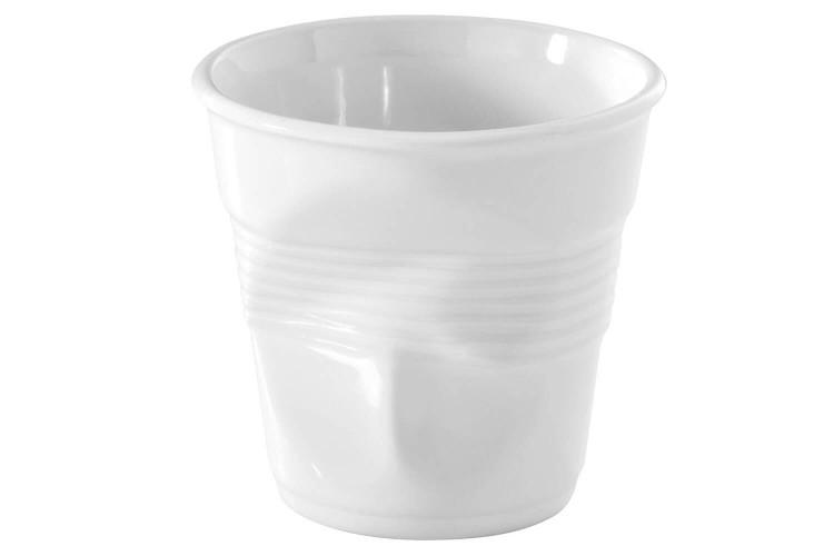 Tasse Revol Froissé Espresso en porcelaine blanche - 8cl