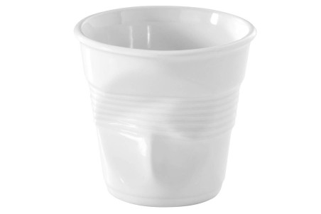 Tasse Revol Froissé Espresso en porcelaine blanche - 8cl