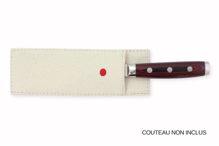 Etui de protection en lin universel pour couteaux de cuisine - 19 cm